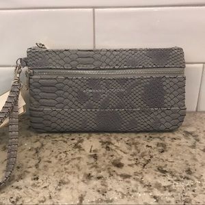 ADRIENNE VITTADINI Two Zip Pocket Wristlet RFID Snake